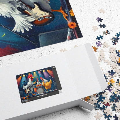 Rockin' Chicken Jigsaw Puzzle - Hilarious Gift for Music Lover Puzzle The Puzzle Chest