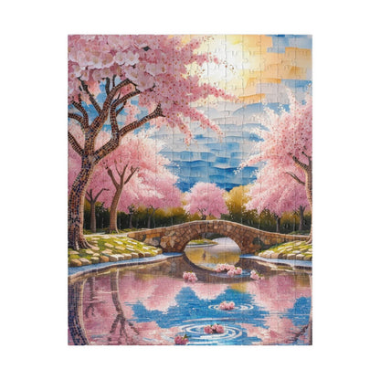 Charming Cherry Blossom Puzzle, 110-1014 Piece Floral Landscape Jigsaw Game, Nature Lover Gift, Family Activity, Seasonal Fun 252 pcs (Vertical) Puzzle The Puzzle Chest