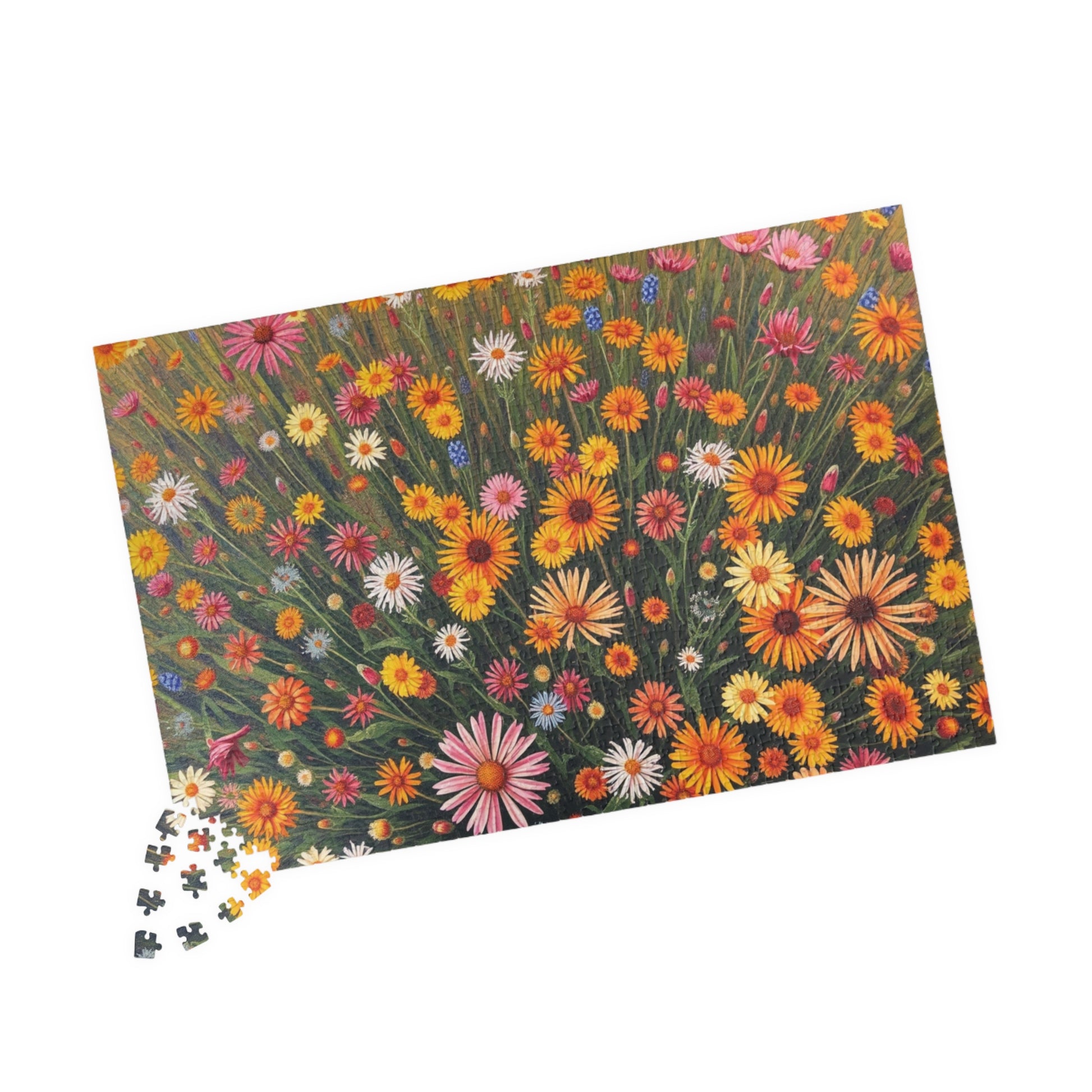 Vibrant Flower Garden Puzzle, 110/252/520/1014-piece Nature Theme Jigsaw Game, Flower Lover Gift, Family Fun, Indoor Activity, Brain Teaser Puzzle The Puzzle Chest