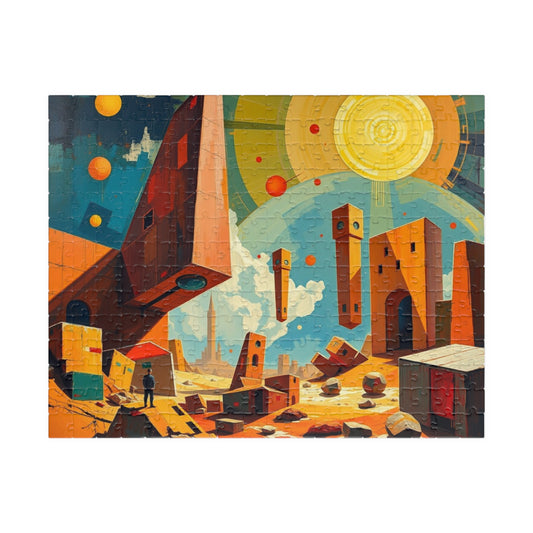 Cosmic Adventure Puzzle, Abstract Art Jigsaw Puzzle Game for Space Lovers, Brain Teaser, Mindfulness Activity, Fun Family Gift 252 pcs (Horizontal) Puzzle The Puzzle Chest