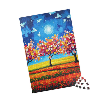 Colorful Fall Trees Puzzle | 110, 252, 520, 1014-piece Autumn Landscape Jigsaw | Best Gift for Nature Lovers, Puzzle Enthusiasts, Family Fun Puzzle The Puzzle Chest