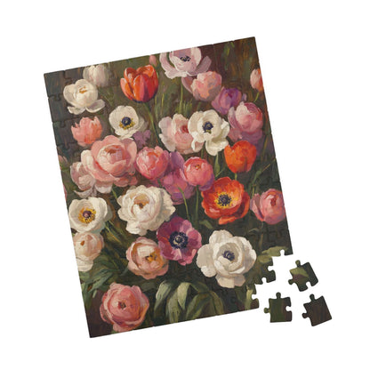 Vintage Floral Bouquet Puzzle 1101-1014 Piece | Anemone & Ranunculus Art Puzzle