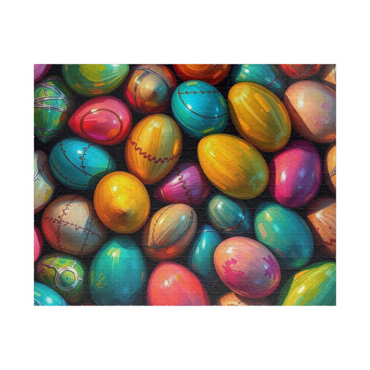 Colorful Easter Egg Puzzle, Collage Puzzle, Spring Puzzle Ideal for Family Activity, Adult DIY Craft, Family Fun Activity, Gift for Friends 520 pcs (Horizontal) Puzzle The Puzzle Chest