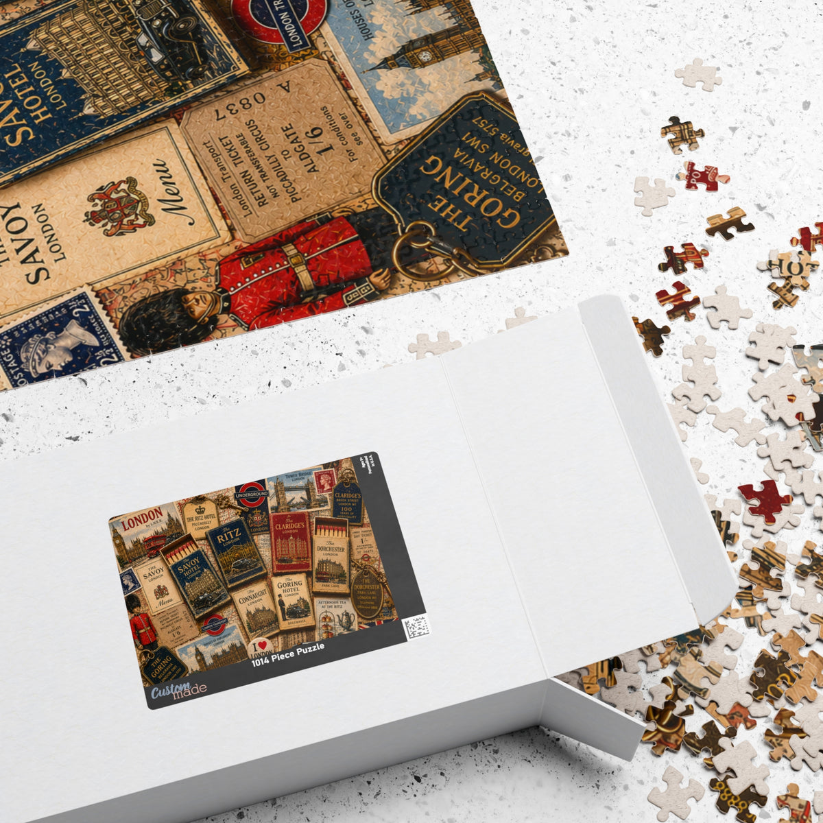 London Matchbook Puzzle | British Landmark Memorabilia Jigsaw | Historic England Vintage Travel Nostalgia Puzzle The Puzzle Chest