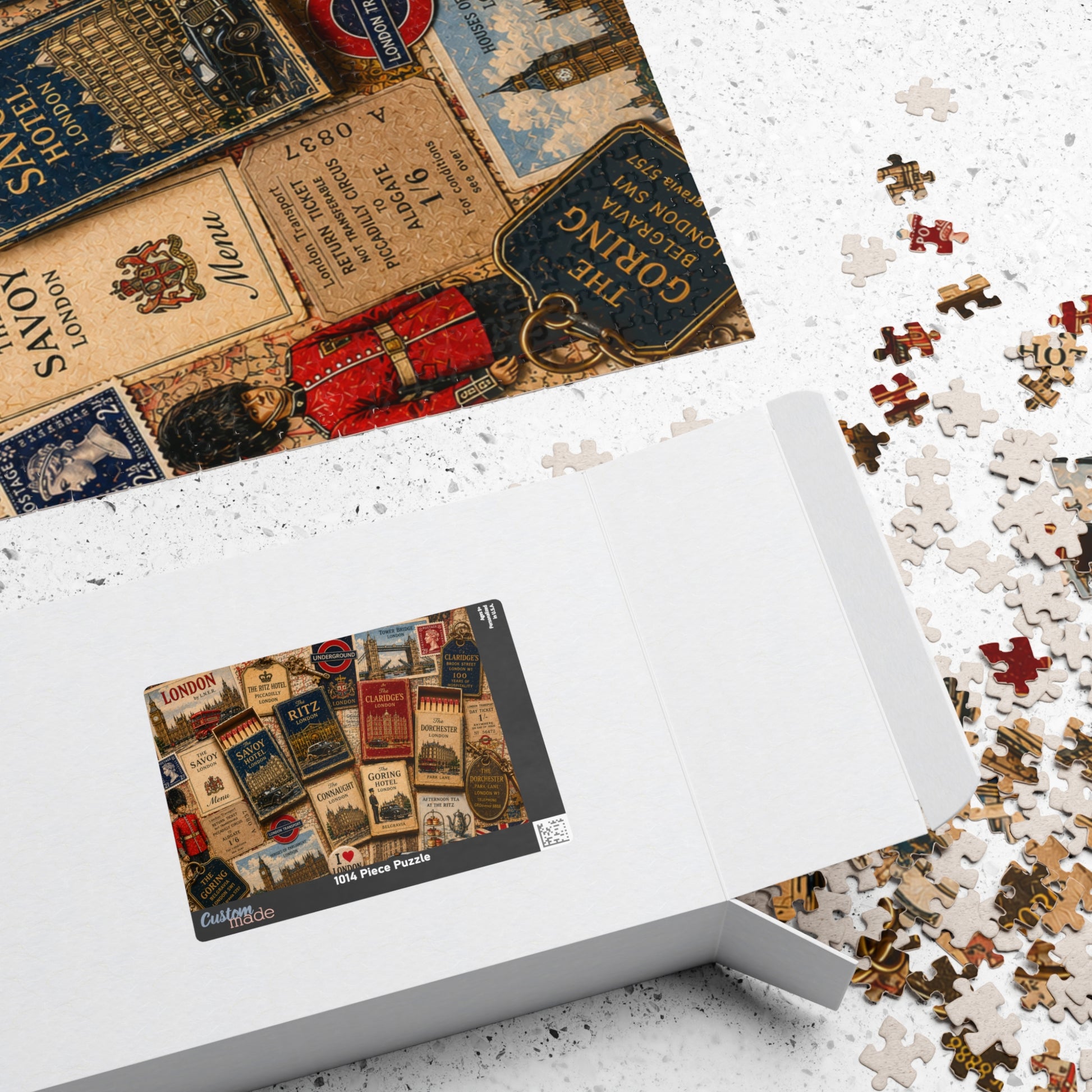 London Matchbook Puzzle | British Landmark Memorabilia Jigsaw | Historic England Vintage Travel Nostalgia Puzzle The Puzzle Chest