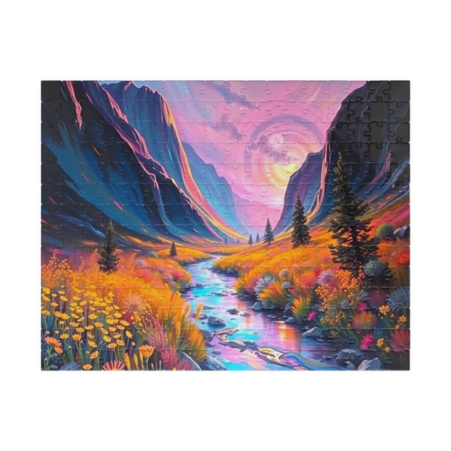 Mountain View Landscape Puzzle, 110-1014 Jigsaw Game for Adults, Colorful Art Puzzle for Relaxation, Nature Lover Gift, Family Fun Activity 252 pcs (Horizontal) Puzzle The Puzzle Chest