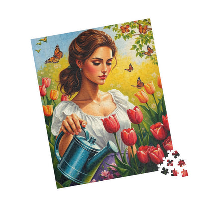 Spring Garden Puzzle - Beautiful Floral Jigsaw Puzzle for Adults, Perfect Gift for Nature Lovers, Family Fun Game Night, Relaxation Activity Puzzle The Puzzle Chest