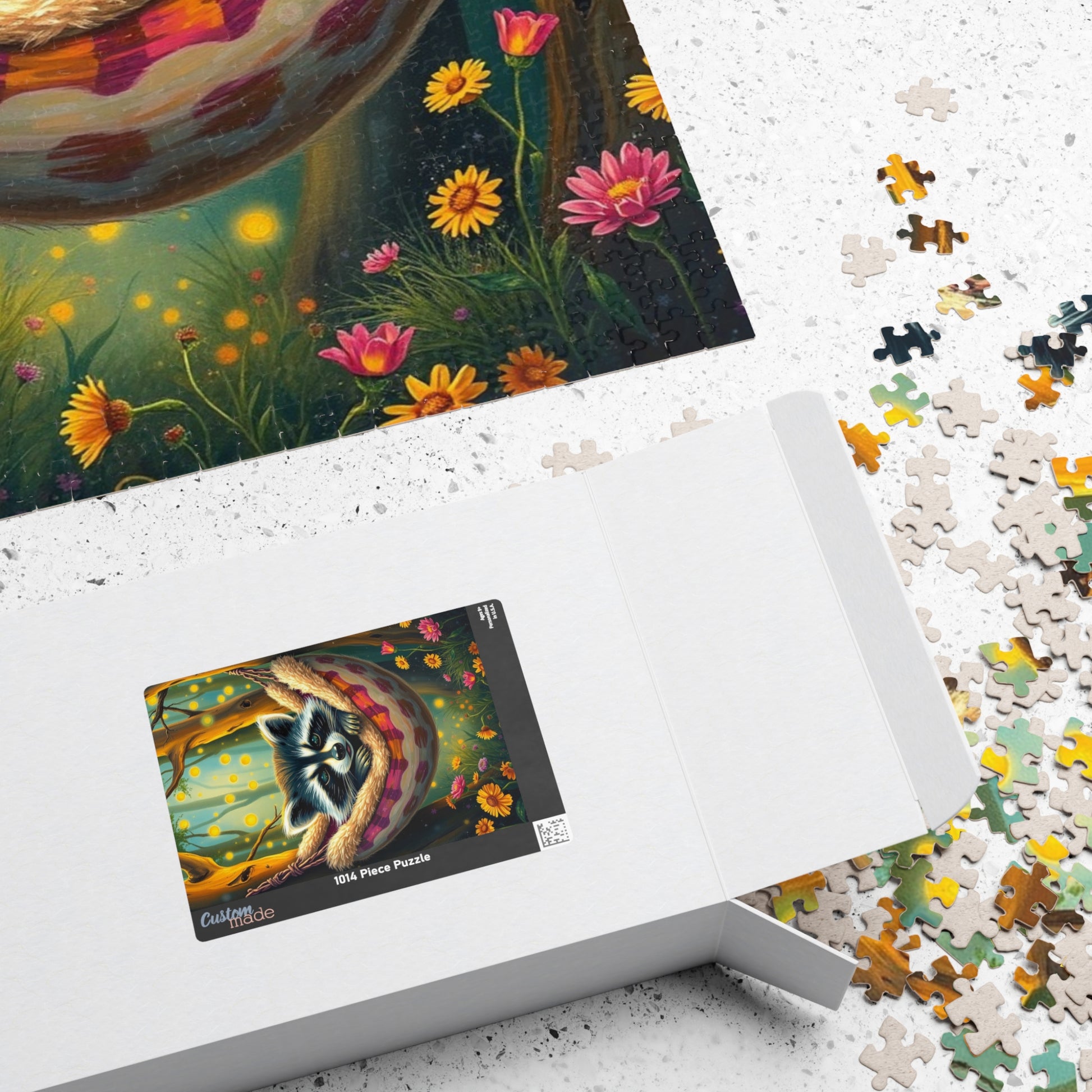 Whimsical Raccoon Puzzle, 110-1014-Piece, Nature-Themed Fun Family Activity, Gift for Animal Lovers, Cozy Home Entertainment, Brain Teaser Puzzle The Puzzle Chest