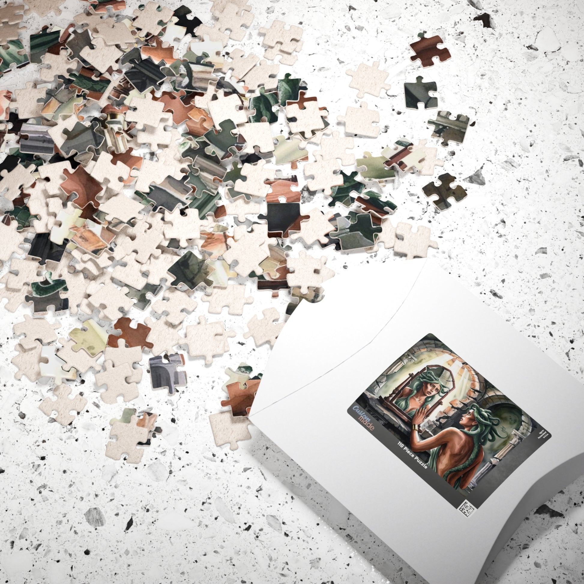 Medusa Stone Lair Jigsaw Puzzle (110, 252, 520, 1014-piece), Greek Mythology Art Game, Mental Challenge Family Activity Entertainment, Hobby Puzzle The Puzzle Chest