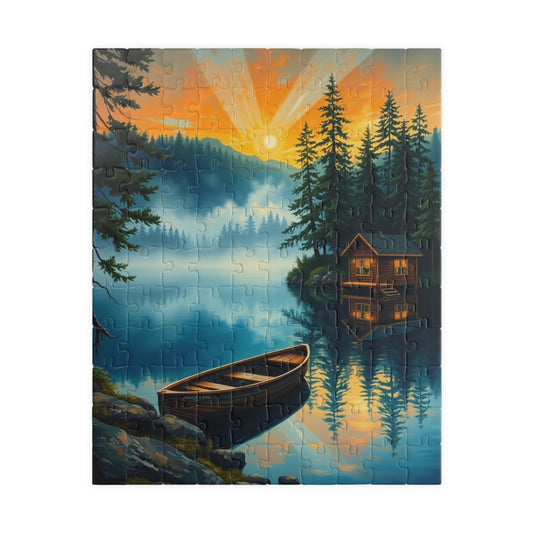 Serene Nature Scene Puzzle, 110-1014 Piece Jigsaw Puzzle, Tranquil Home Decor, Family Activity, Gift for Nature Lovers 110 pcs (Vertical) Puzzle The Puzzle Chest