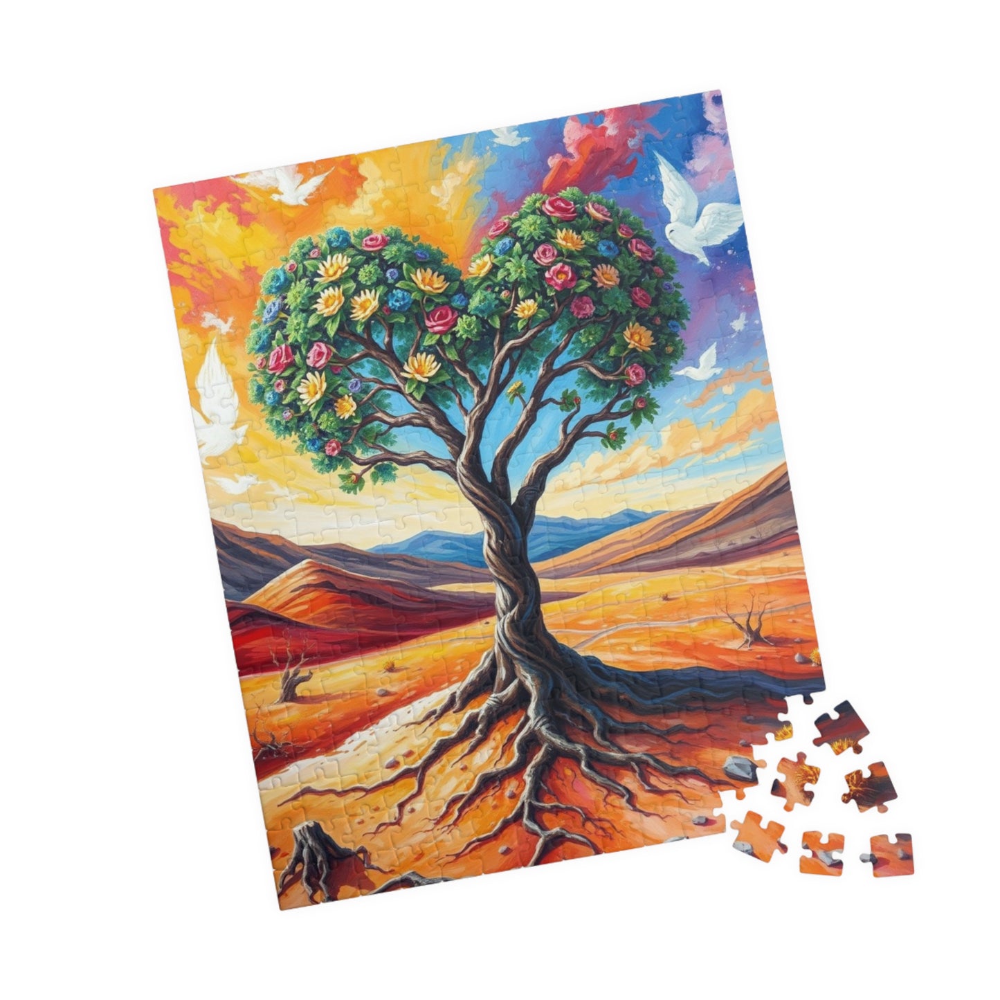 Heart-Shaped Tree Jigsaw Puzzle, 110-1014 Piece Mexican Desert Landscape, Mindful Activity for Adults Teens Seniors, Birthday Holiday Gift Puzzle The Puzzle Chest