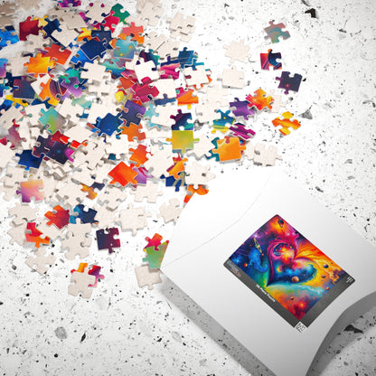 Celestial Love Jigsaw Puzzle, Pride Galaxy Puzzle, Cosmic Heart Puzzle, LGBTQ+ Puzzle Puzzle The Puzzle Chest