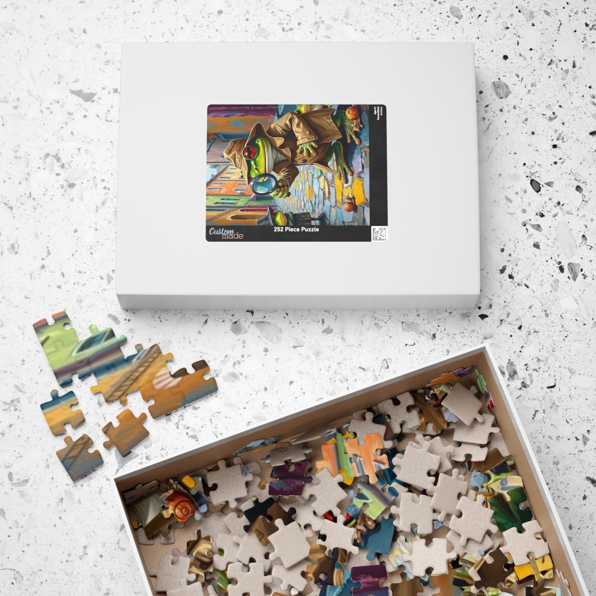 Detective Frog Jigsaw Puzzle - Whimsical Animal Jigsaw for Puzzle Lovers, Family Fun, Game Night, Creative Gift for Adults, Brain Teaser Puzzle The Puzzle Chest