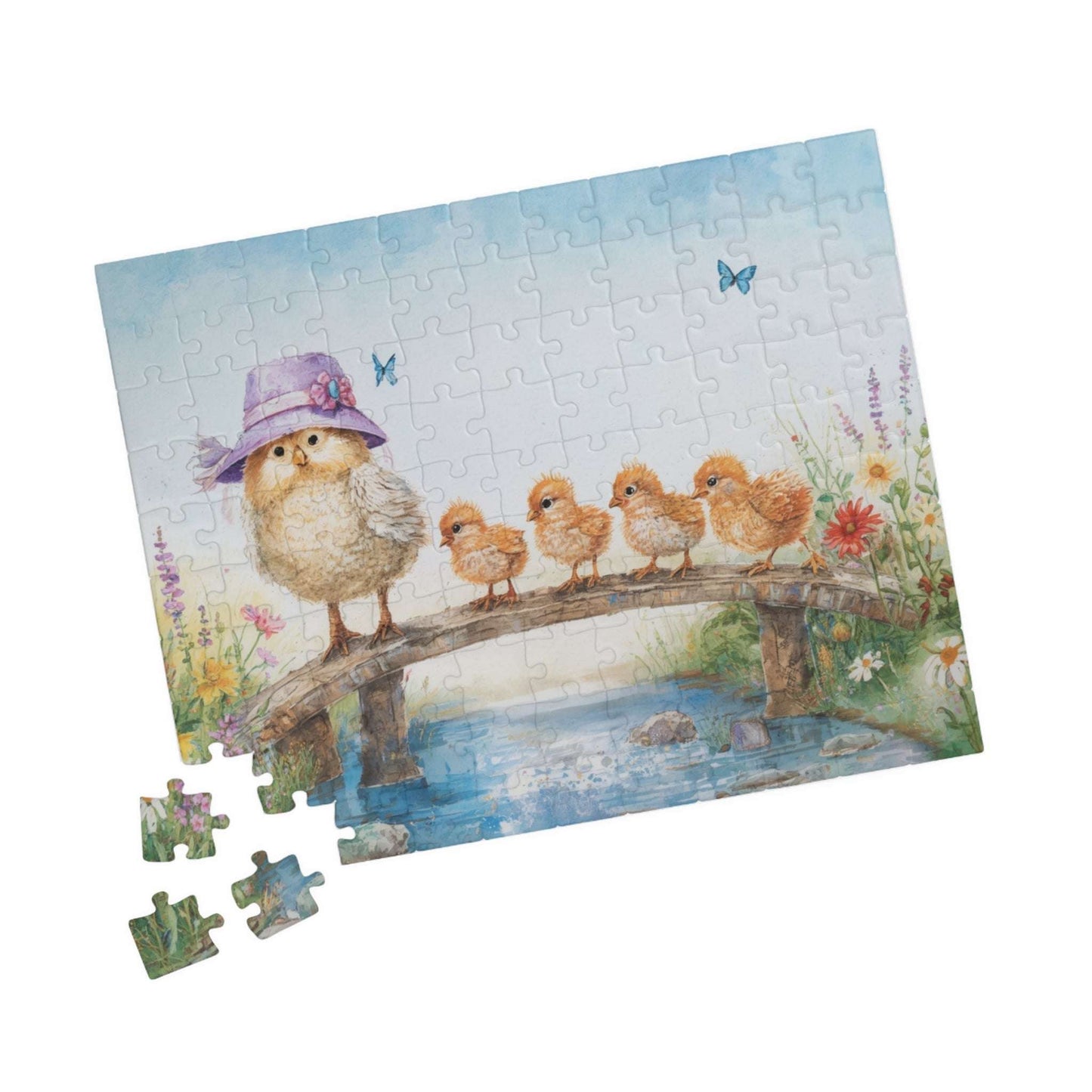 Great Chicken Parade Jigsaw Puzzle - Chick Family Marching, Ideal Game for Family Activity, Holiday Birthday Gift for Friend, Brain Teaser Puzzle The Puzzle Chest