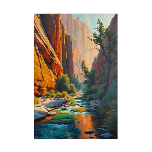 Scenic River Puzzle, 110-1014 Piece Jigsaw Game for Adults, Nature Lovers Gift, Family Game Night, Relaxing Art Decor 1014 pcs (Vertical) Puzzle The Puzzle Chest