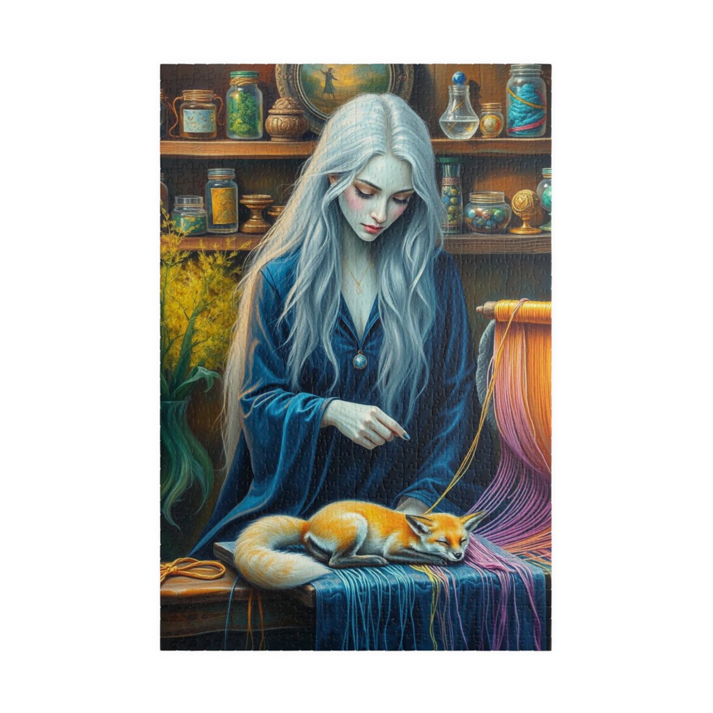 Threads of Magic Jigsaw Puzzle - Witch Puzzle, 110, 252, 520, 1014-piece Puzzle Lover Gift, Family Game Night, Therapy Activity, Halloween