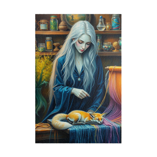 Threads of Magic Jigsaw Puzzle - Witch Puzzle, 110, 252, 520, 1014-piece Puzzle Lover Gift, Family Game Night, Therapy Activity, Halloween