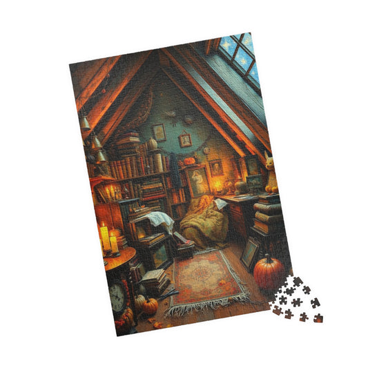 Dreamy Autumn Attic Puzzle 110, 252, 520, 1014-piece, Cozy Indoor Art, Home Décor, Family Game Night, Brain Teaser Gift for Puzzle Lovers