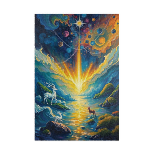 Celestial Creation Puzzle, Christian Symbolism, The Birth of a World Cosmic Landscape Jigsaw Game, Faith-Based Religious Puzzle Lover Gift