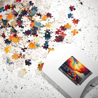 Vibrant Landscape Puzzle - Colorful Abstract Jigsaw Game for Adults, Art Puzzle Puzzle The Puzzle Chest