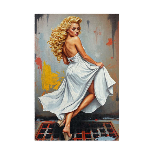 Elegant Marilyn Monroe Inspired Art Puzzle, 110, 252, 520, 1014-piece | Vintage Decor, Gift for Art Lovers, Relaxing Activity, Home Decor, 1014 pcs (Vertical) Puzzle The Puzzle Chest