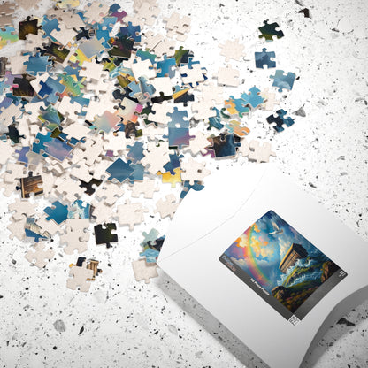 Noah's Ark Puzzle, Religious Jigsaw Game, Christian Art Puzzle, Fun Family Activity, Home Entertainment, Faith Based Gift for Kid and Adult
