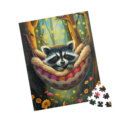 Whimsical Raccoon Puzzle, 110-1014-Piece, Nature-Themed Fun Family Activity, Gift for Animal Lovers, Cozy Home Entertainment, Brain Teaser Puzzle The Puzzle Chest