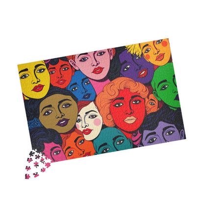 Colorful Women Faces Puzzle, 110, 252, 520, 1014-piece Pop Art Jigsaw, Unique Artwork, Gift for Her, Family Activity, Creative Hobby Puzzle The Puzzle Chest