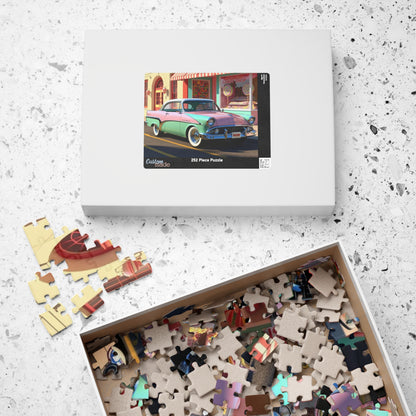 Vintage Car Puzzle - 1957 Metropolitan Classic Auto Jigsaw Game, Nostalgic Candy Shop Design Puzzle The Puzzle Chest