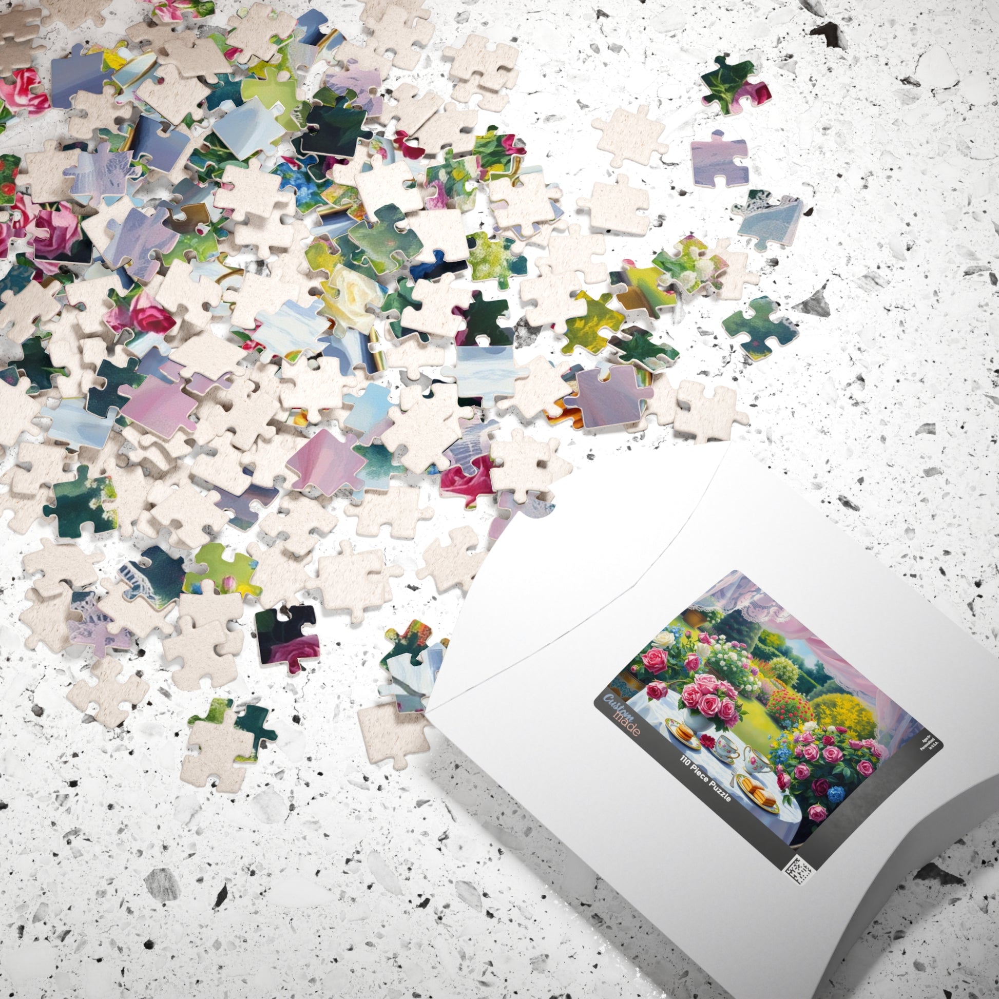 Charming Garden Scene Puzzle, Floral Flower Jigsaw Game, Creative Family Activity, Friend Gift for Garden Lover, Brain Teaser for Seniors Puzzle The Puzzle Chest