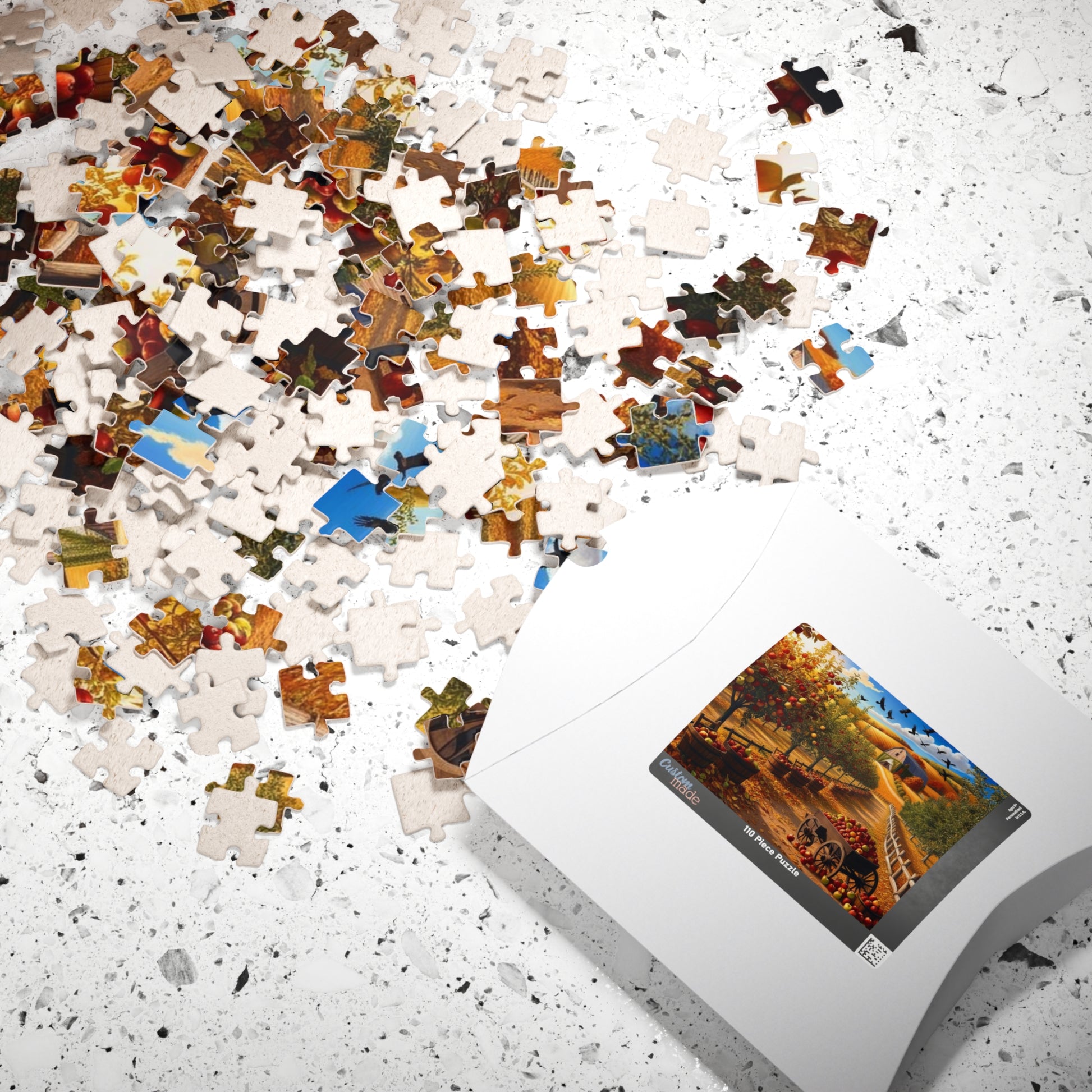 Apple Orchard Jigsaw Puzzle, Autumn Landscape Scene, Gift for Puzzle Lovers, Family Fun, Cozy Night In, Fall Decor, Thanksgiving Puzzle The Puzzle Chest