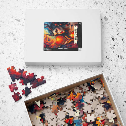 Devil's Heart Puzzle - Tarot Card Style Art Jigsaw for Adults, 110-1014 Pieces, Gothic Decor, Gift for Puzzle Lovers, Unique Home Activity Puzzle The Puzzle Chest