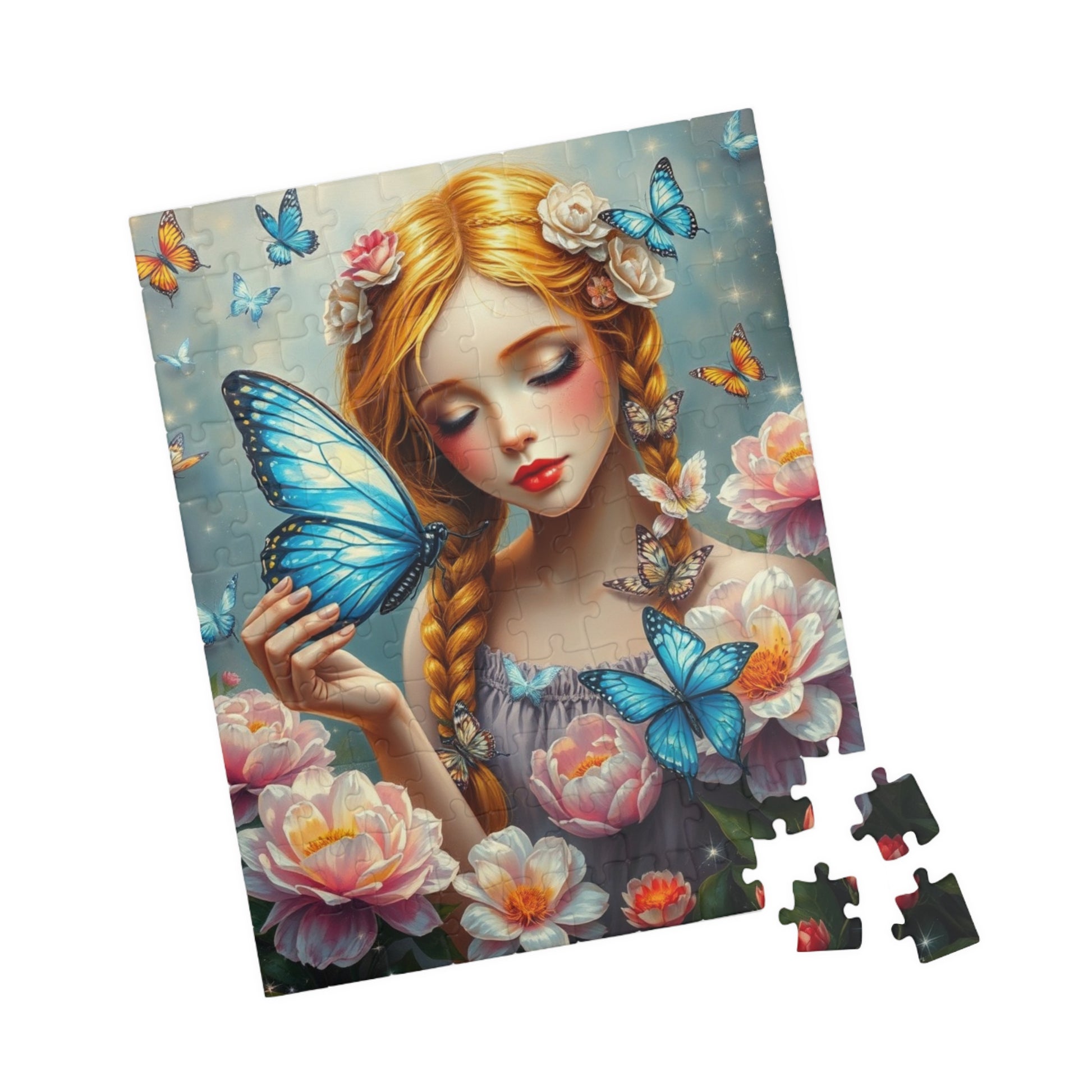 Butterfly Dream Puzzle, Enchanting Art Jigsaw Game, Nature Animal-themed Gift, Floral Puzzle for Adult, Family Activity or Solo Fun Puzzle The Puzzle Chest