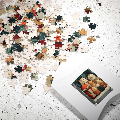 Cozy Animal Friends Jigsaw Puzzle for Family Fun, Holiday Gift, Winter Decor, Home Entertainment, Brain Teaser Puzzle The Puzzle Chest