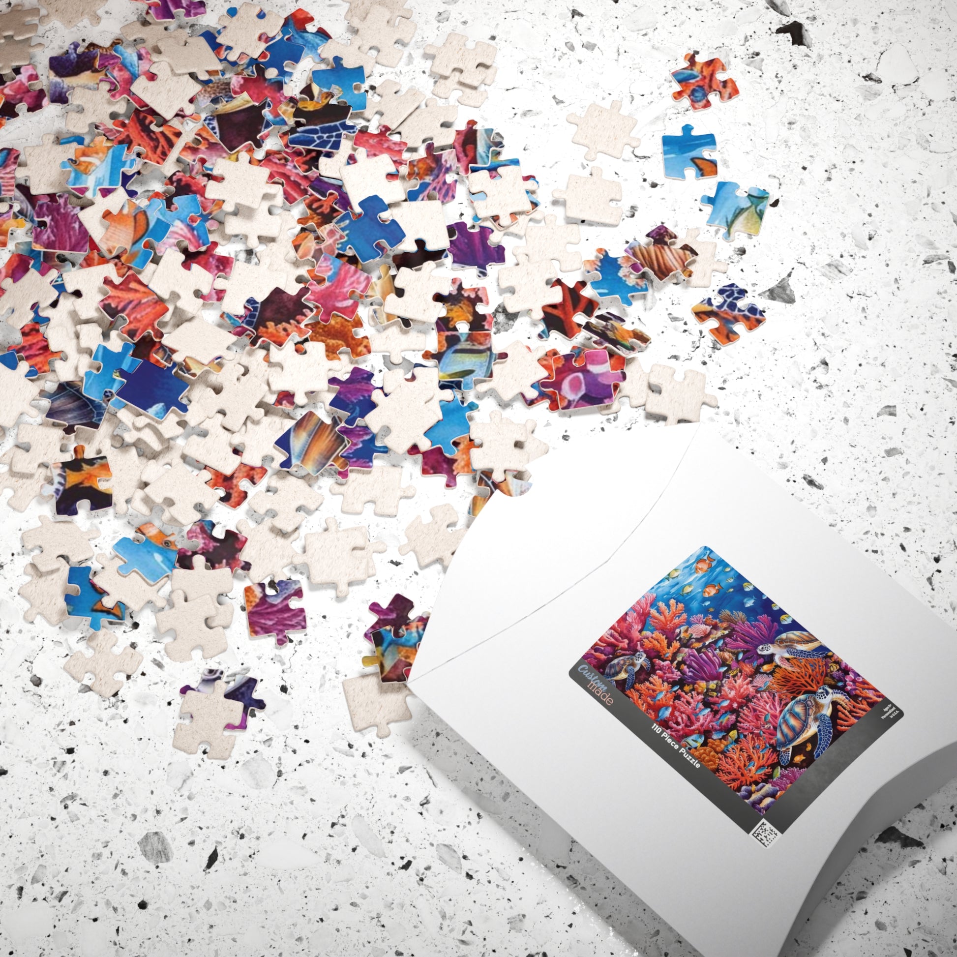 Underwater Sea Turtles Jigsaw Puzzle, 520-Piece Ocean Coral Reef Fish, Meditation Game, Stress Relief Activity, Best Gift for Nature Lovers Puzzle The Puzzle Chest