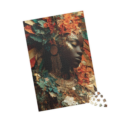 African American Cultural Heritage Jigsaw Puzzle - Afrocentric Black Woman Portrait with Earth Tones 1014 pcs (Vertical) Puzzle The Puzzle Chest