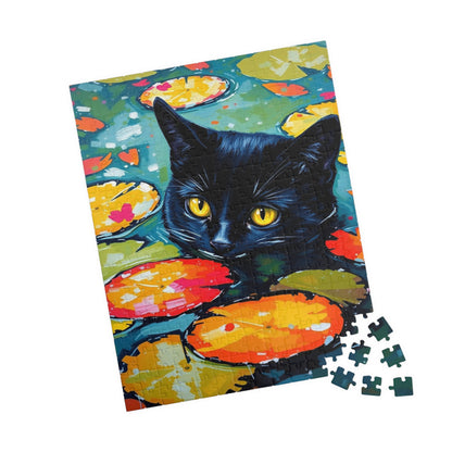 Water Lily Cat Jigsaw Puzzle, 110-1014 Piece Fun Gift for Cat Lovers, Family or Solo Activity, Home Décor, Brain Teaser