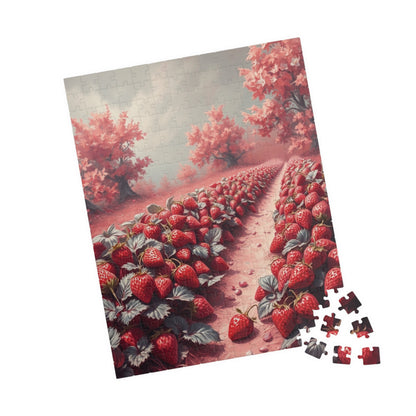 Mystic Strawberry Patch Jigsaw Puzzle (110-1014 Piece) - Surreal Infrared Tones, Enchanting Atmosphere, Dreamlike Puzzle, Fun Family 252 pcs (Vertical) Puzzle The Puzzle Chest