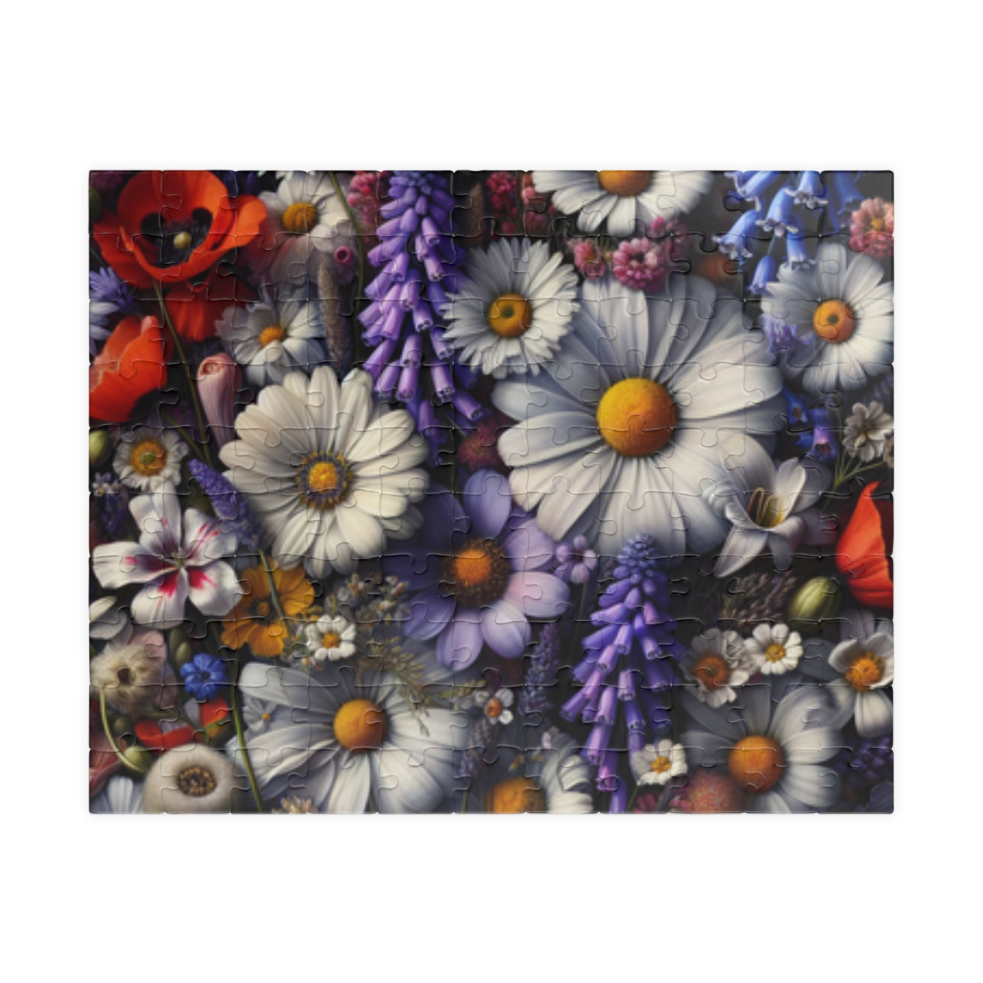 Jigsaw Puzzle, 1000 Piece Flower Kaleidoscope Top-Down View Gifted Puzzle for Adults and Kids, Roses Sunflowers Lilies Tulips Floral Pattern 110 pcs (Horizontal) Puzzle The Puzzle Chest