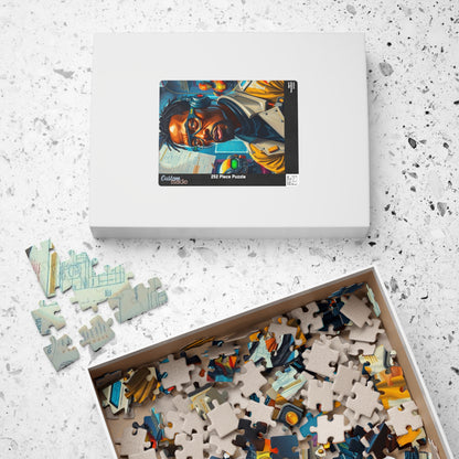 Futuristic Black Gamer Puzzle, Unique African American Art Jigsaw Game, Gift for Puzzle Lovers, Fun Family Activity, Entertaining Pastime Puzzle The Puzzle Chest