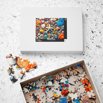 Coastal Keepsakes Jigsaw Puzzle - Seaside Treasure Summer Collage, Ocean-Themed Gift for Beach Lover, Friends, Family Game Brain Teaser Puzzle The Puzzle Chest