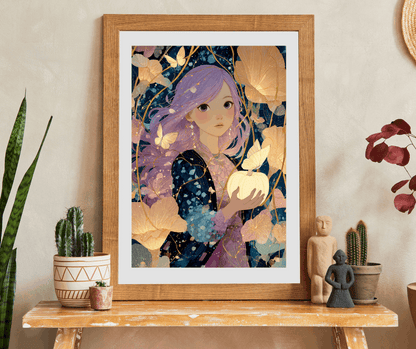 Fairy-Tale Anime Girl Jigsaw Puzzle - Princess with White Pumpkin, Magical Autumn Fantasy Game for Adult Gifts, Family Fun, Brain Teaser Puzzle The Puzzle Chest