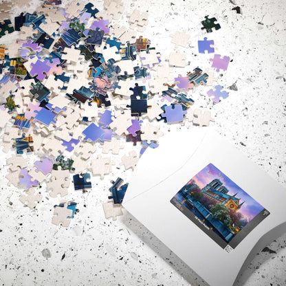 Notre Dame Cathedral Puzzle - Jigsaw of Gothic Church in Paris France, Historic Landmark Puzzle The Puzzle Chest