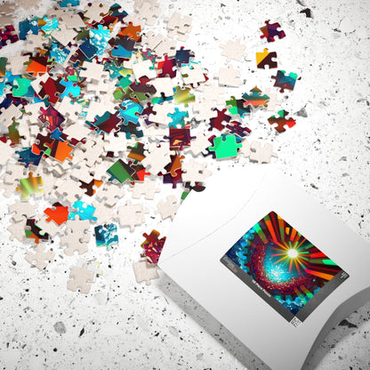 Abstract Horizon Jigsaw Puzzle (110-1014 Piece), Rising Sun Modern Art Illustration, Challenging Brain Teaser, Puzzle Lover Gift, Fun Hobby Puzzle The Puzzle Chest