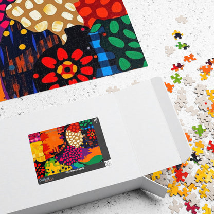Colorful Abstract Jigsaw Puzzle - Modern Art Geometric Shapes Jigsaw Game Puzzle The Puzzle Chest