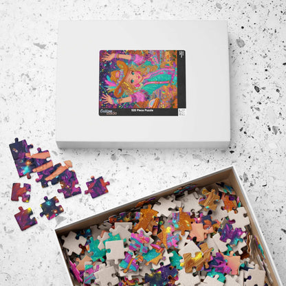 Confetti Skies & Cowgirl Vibes Jigsaw Puzzle, 1980s Neon Cowgirl Game for Family Gatherings, Solo Hobby, Gift for Puzzle Lover Puzzle The Puzzle Chest