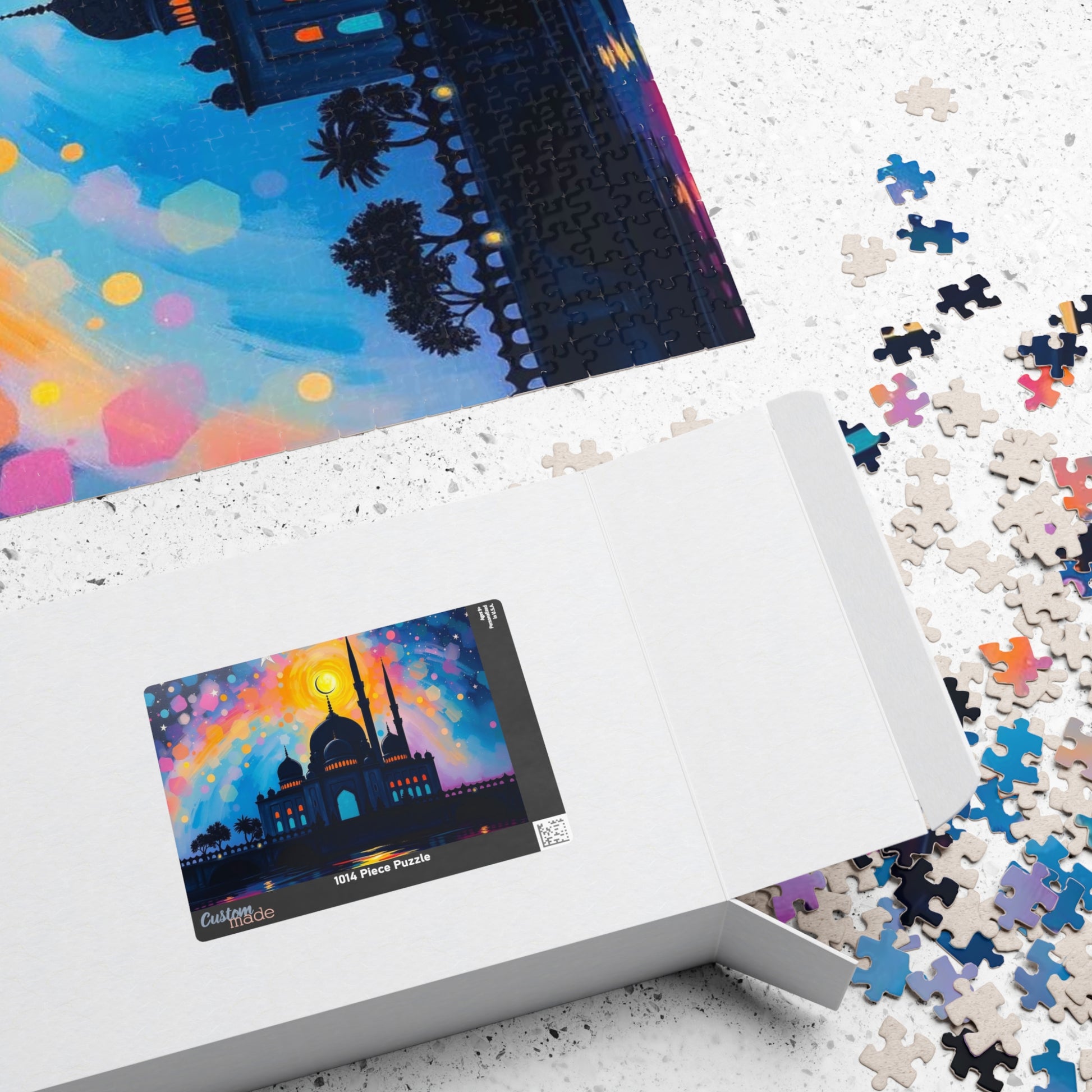 Colorful Islamic Mosque Jigsaw Puzzle for Adults, Family Activity or Solo Fun, Mindful Gift for Muslim Puzzle Art Lover, Brain Teaser, Hobby Puzzle The Puzzle Chest