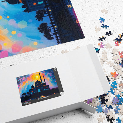 Colorful Islamic Mosque Jigsaw Puzzle for Adults, Family Activity or Solo Fun, Mindful Gift for Muslim Puzzle Art Lover, Brain Teaser, Hobby Puzzle The Puzzle Chest