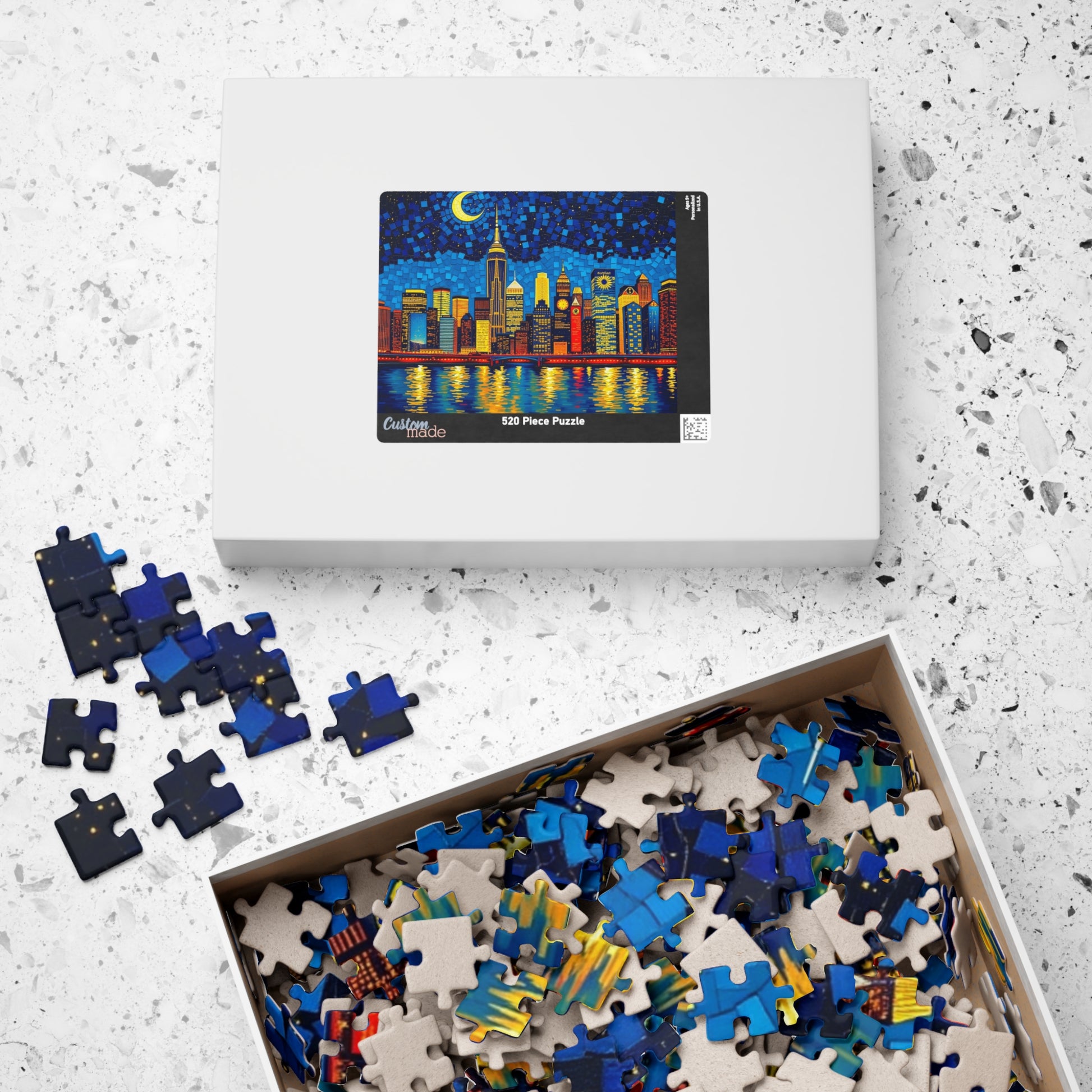 Mosaic Starry Night Skyline Jigsaw Puzzle Puzzle The Puzzle Chest