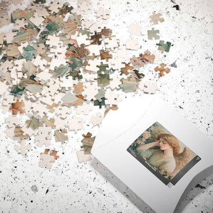 Sleeping Angel Puzzle - Floral Religious Jigsaw, Christian